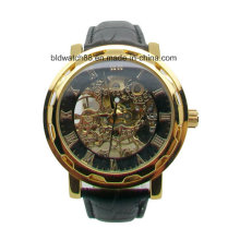 Bracelet automatique en cuir de montre mécanique automatique d&#39;acier inoxydable de 3ATM